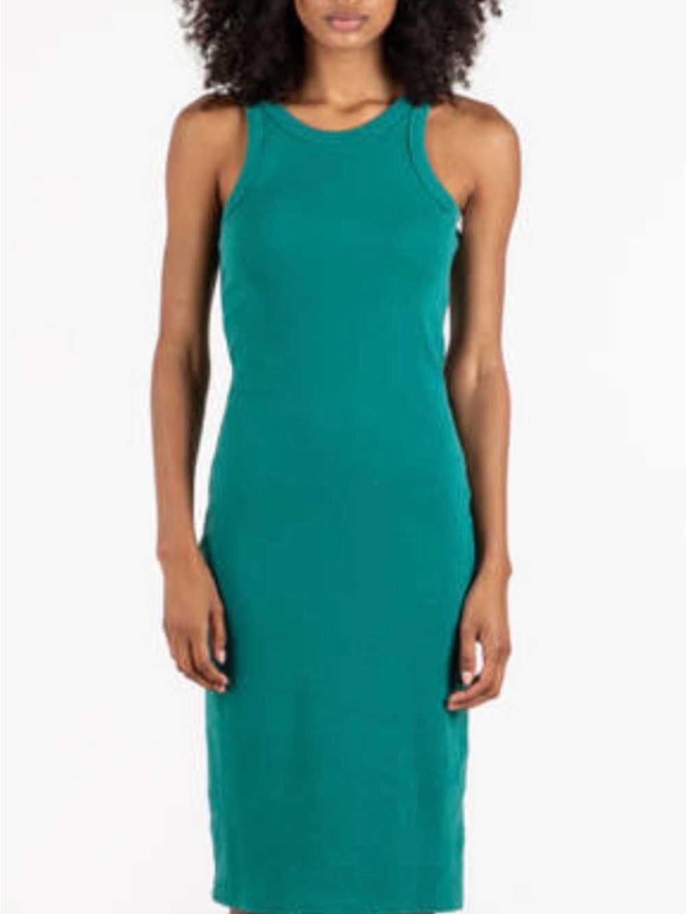 MOTHER Sleeveless Ribbed Midi Dress